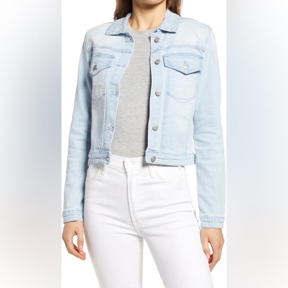 Rachel Parcell Distressed Denim Jacket Women’s Size Extra Large